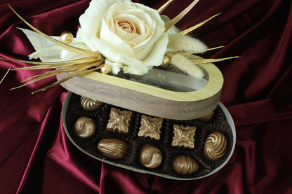 12 Stuks Chocolade in Houten Box