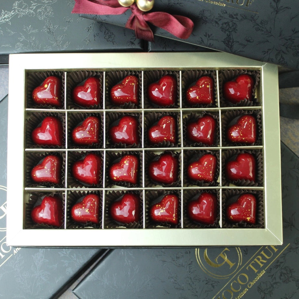 24 Stuks Hart Artisan Chocolade Box
